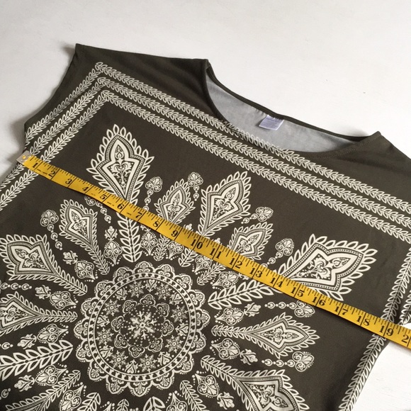 Truly Dear Ivory & Olive Green / Brown Blouse - Picture 6 of 8